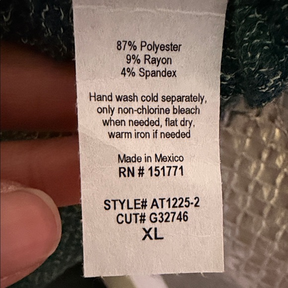 NWT Kaileigh Teal Off-Shoulder Sweater XL - Picture 7 of 8